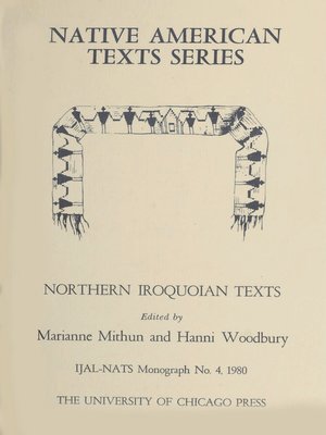 cover image of Northern Iroquoian Texts